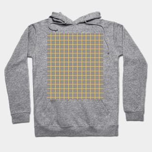 Thick Mustard Yellow and Grey Grid Hoodie